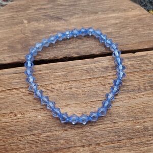 Blue Crystal Beaded Bracelet B3430